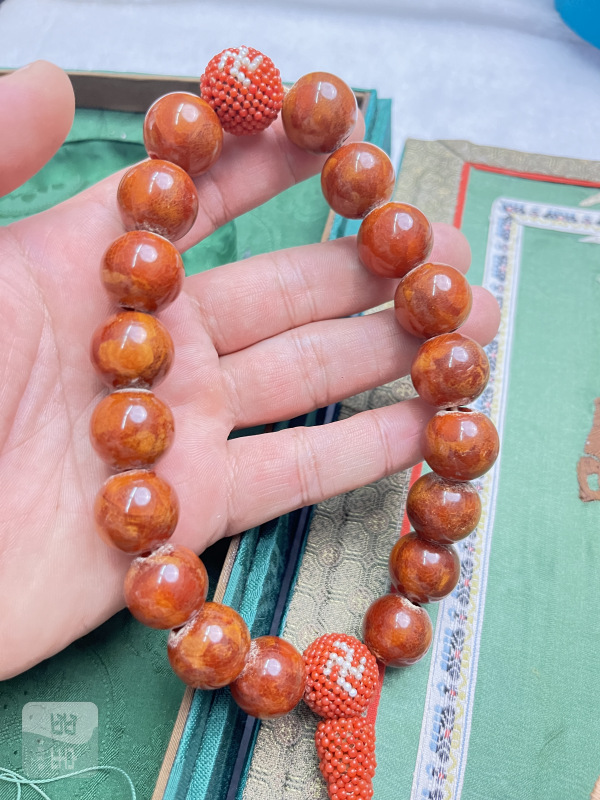 蜜蜡十八子手持 - 图5